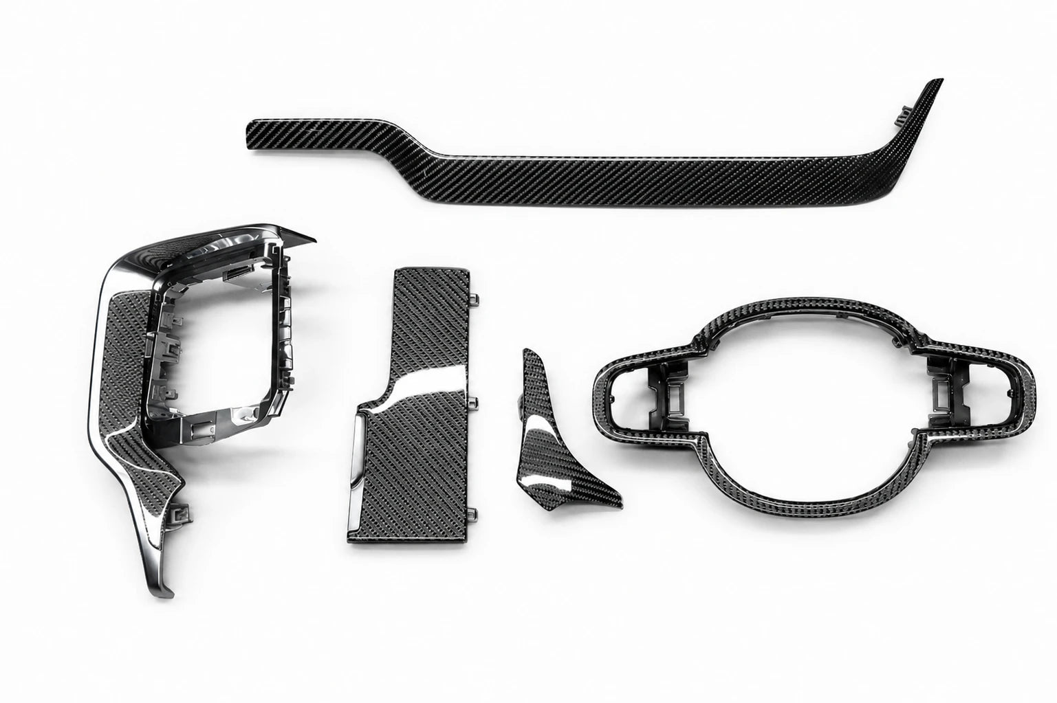 Volvo S60 V60 gloss carbon fiber full interior trim set, direct OEM replacement, steering wheel and dash console 2019 2020 2021 2022 2023 2024