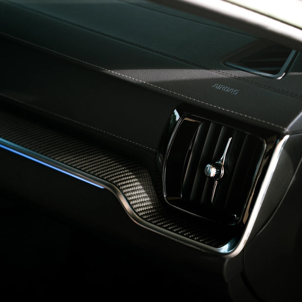 Volvo S60 V60 matte carbon fiber interior trim replacement cream light interior 2019 2020 2021 2022 2023
