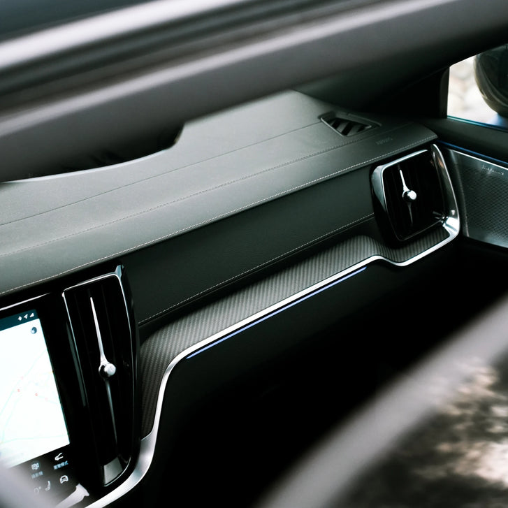 Volvo S60 V60 carbon fiber interior trim kit no vinyl no wrap real carbon fiber factory replacement USA Europe 2019 2024
