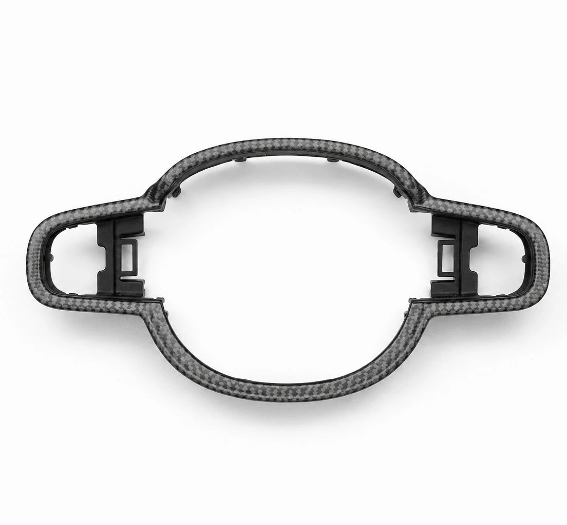 Volvo carbon fiber steering wheel trim, matte finish, fits S60 S90 V60 V90 XC60 XC90 SPA platform, direct OEM replacement