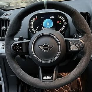 Accesorios interiores para MINI Cooper – funda de volante en cuero