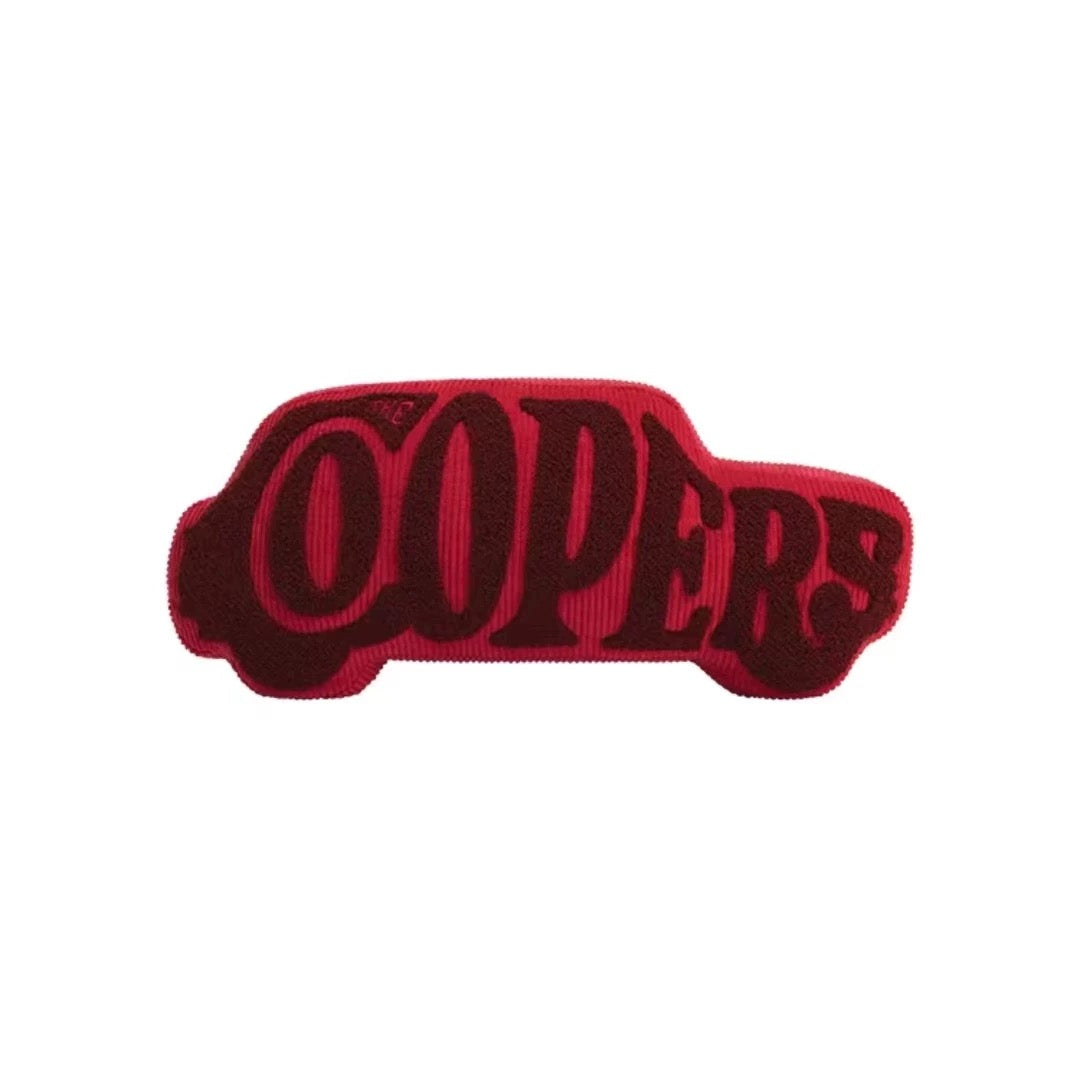 Burgundy MINI Cooper collectible cushion