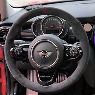 Couvre-volant en Alcantara pour MINI Cooper – finition sport personnalisée