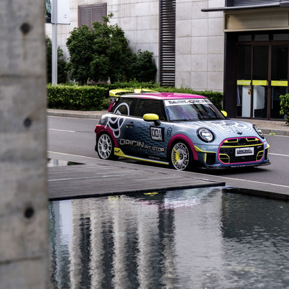 f66 mini cooper canard and spoiler from custom body kit