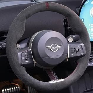 Funda de volante en Alcantara para MINI Cooper F56, R56, y F66