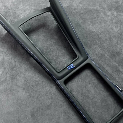 Central control gear shift panel cover for Golf MK8, designed to protect the center console from scratches, scuffs, and wear.