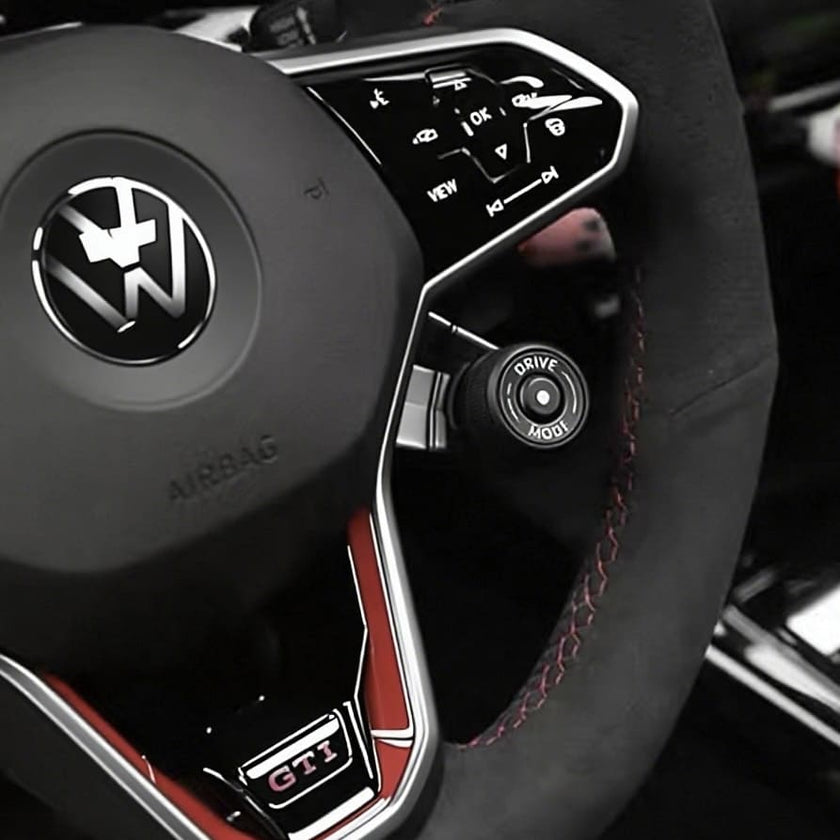 vw golf steering wheel upgrade for mk7 and mk8 with sport chrono knob
