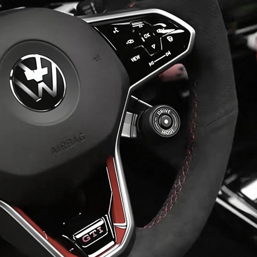 vw golf steering wheel upgrade for mk7 and mk8 with sport chrono knob