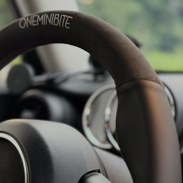 MINI R56 steering wheel trim and cover upgrade with perforated leather