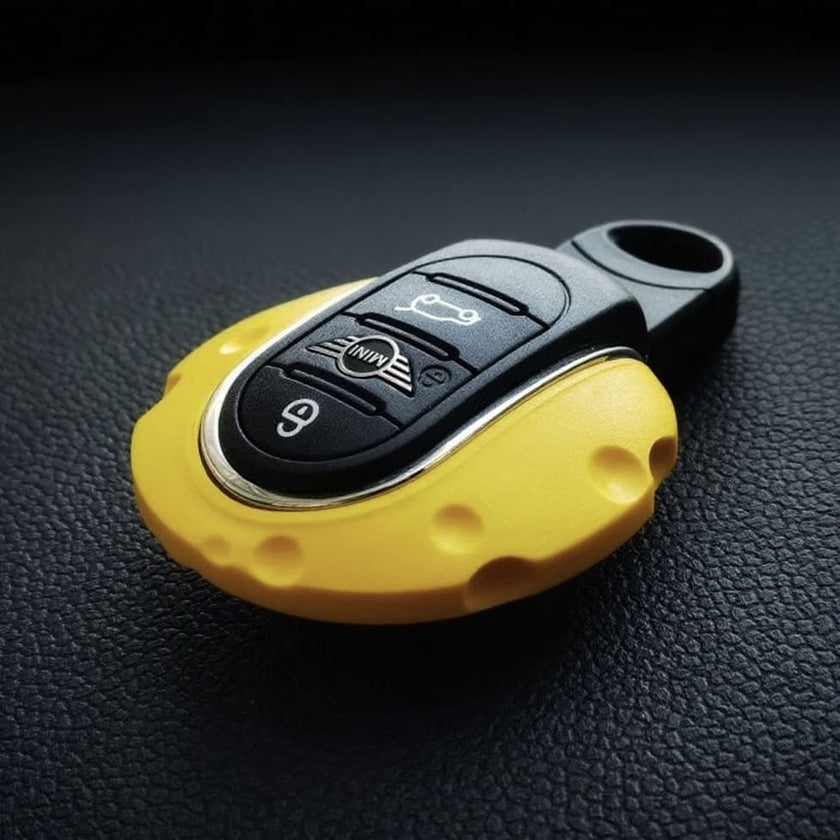 MINI Cooper F56 aftermarket keyfob cover – custom alloy keyring case for F-Series key