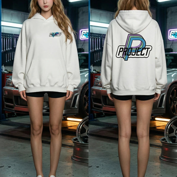 Project P P-01 premium cotton hoodie fabric detail soft lining automotive lifestyle apparel