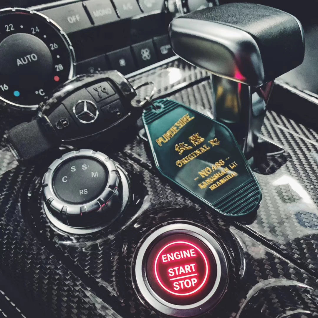 Project P P-02 car keychain in ignition automotive lifestyle motel keyring driving culture