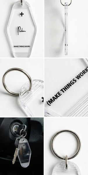 Project P P-02 clear motel keyring transparent style automotive keychain classic design
