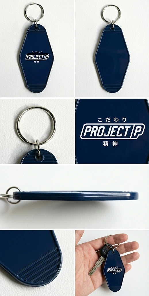 Project P P-02 Seishin 精神 limited edition keyring navy detail automotive keychain clean car culture