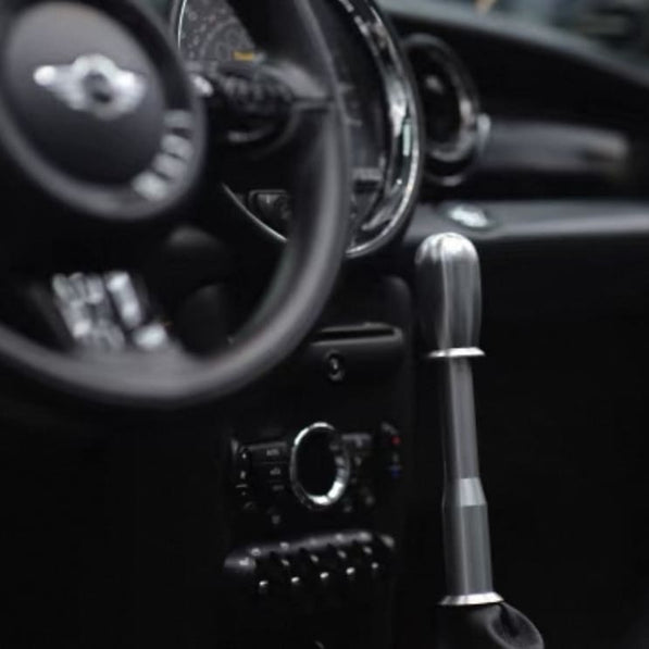 Shifter extension kit installed on MINI Cooper R56 — improves shifting position and sporty feel