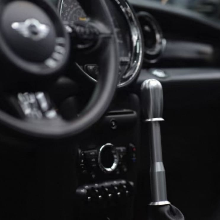 Shifter extension kit installed on MINI Cooper R56 — improves shifting position and sporty feel